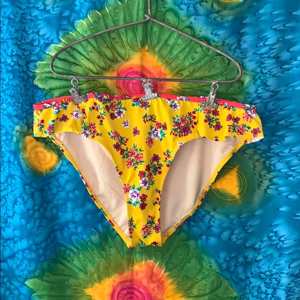 Floral Yellow Bikini Bottoms